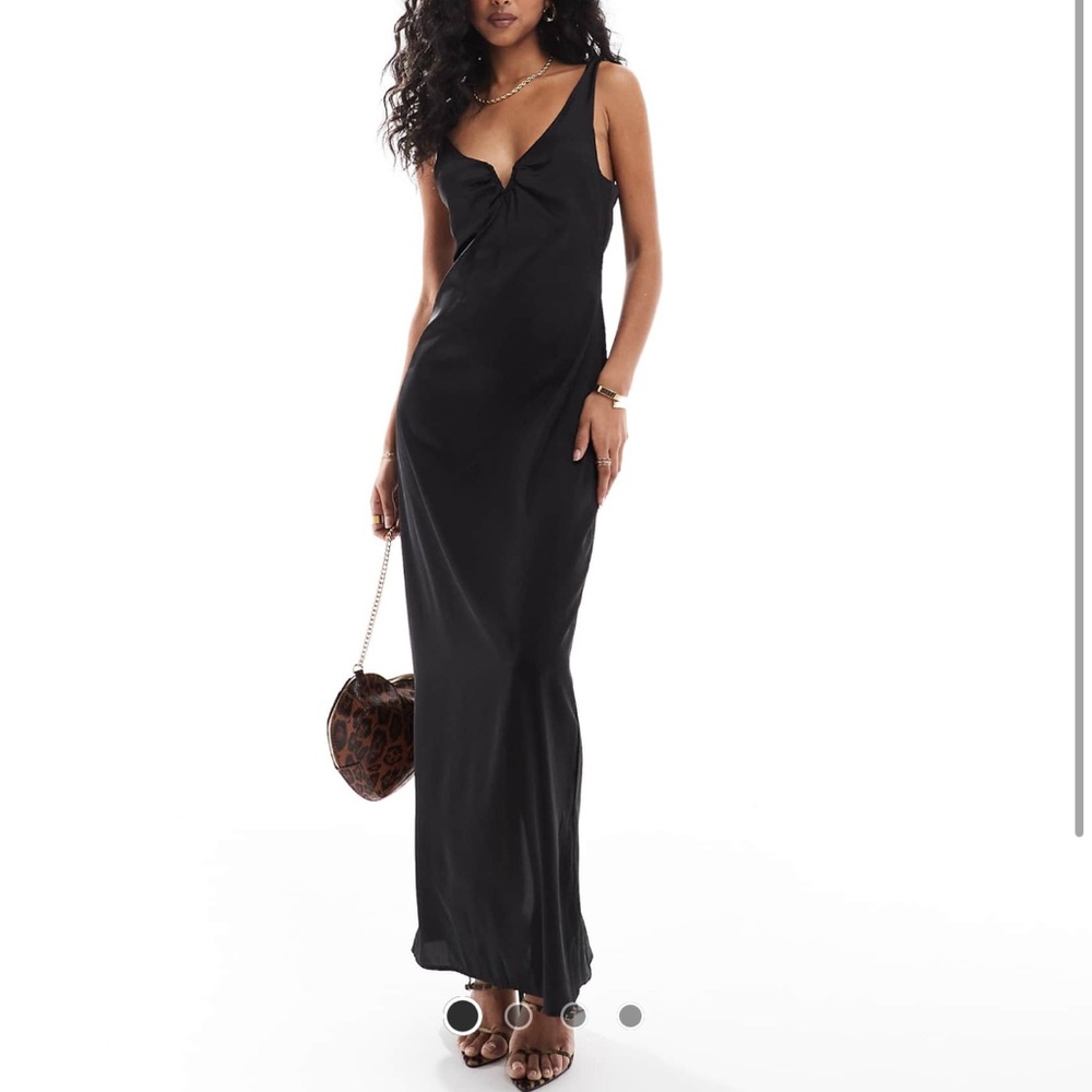 ASOS black slip dress new with tags in packaging!!